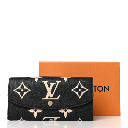 Louis Vuitton Empreinte Monogram Giant Emilie Wallet Black Beige 7 of 7