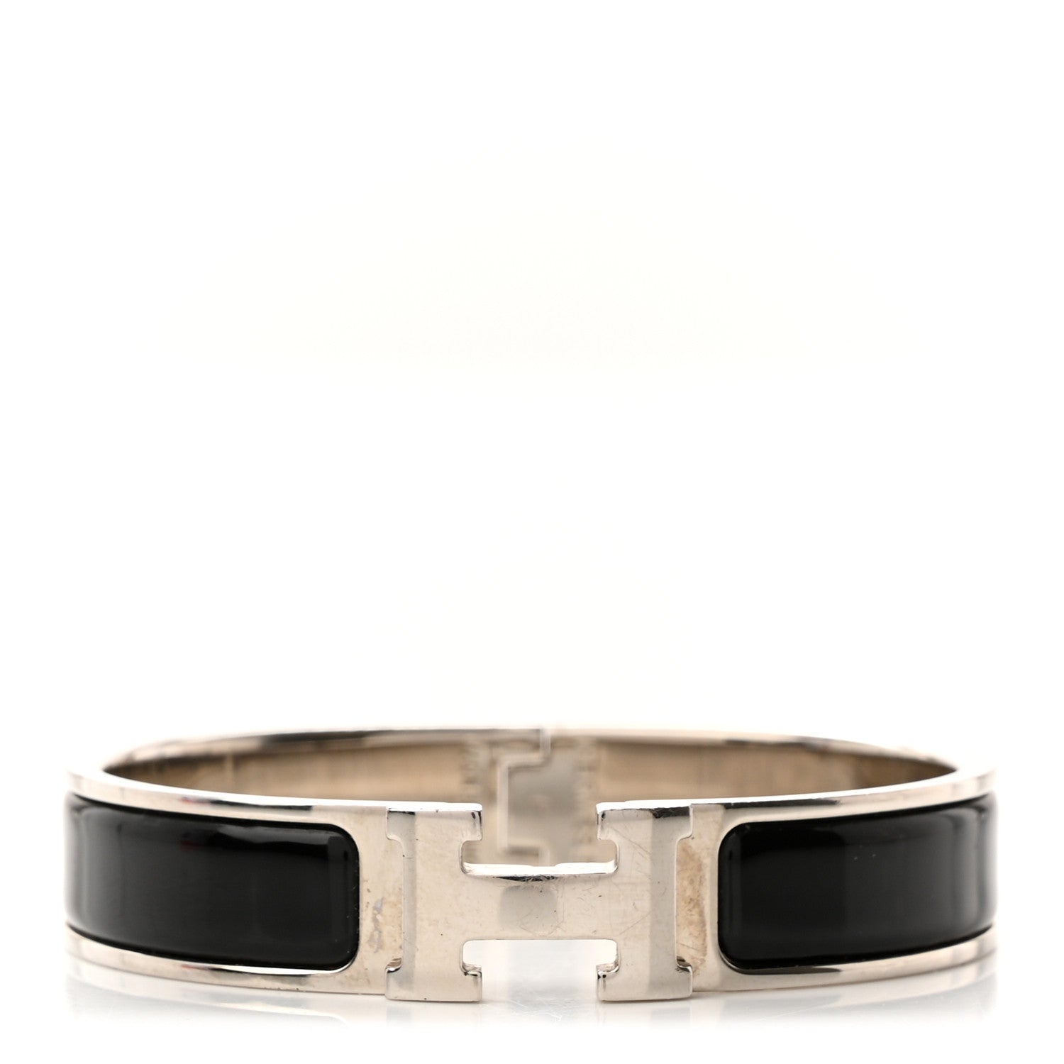 Hermes Enamel Narrow Clic Clac H Bracelet PM Black 1 of 6