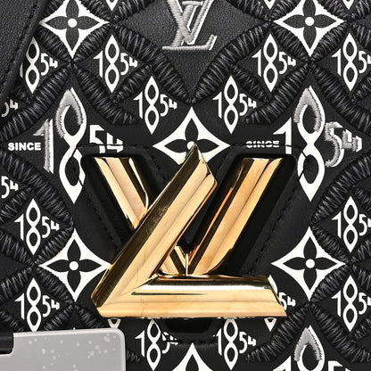 Louis Vuitton Calfskin Since 1854 Embroidered Twist MM Black 8 of 10
