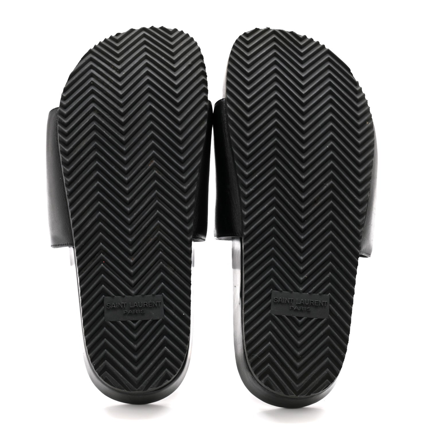 Saint Laurent Calfskin Monogram Jimmy Joan Slide Sandals 37 Black 5 of 10