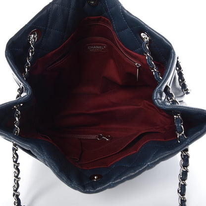 Chanel Caviar Timeless CC Soft Tote Navy Blue 5 of 10