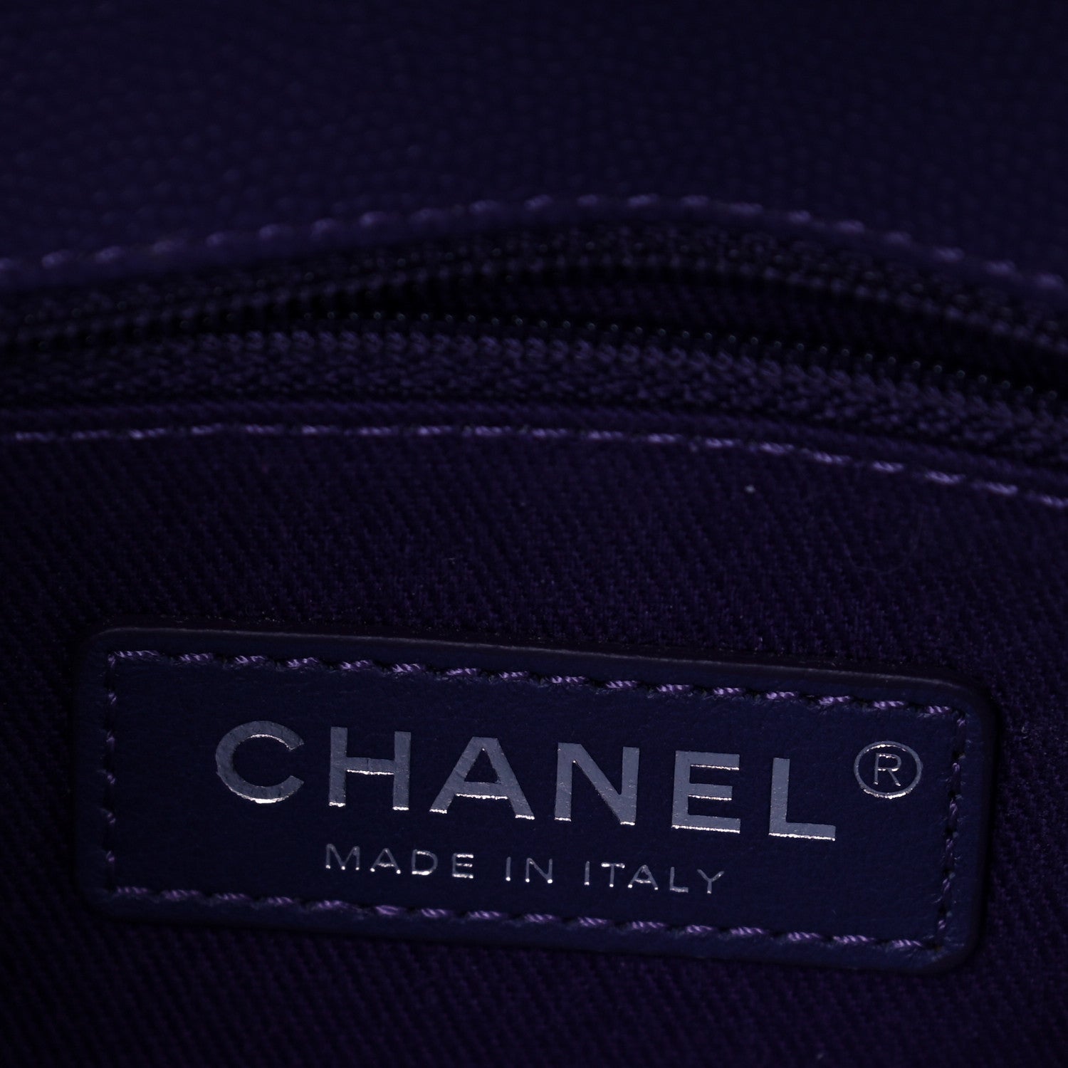 Chanel Caviar Chevron Quilted Mini Coco Handle Flap Purple 6 of 10