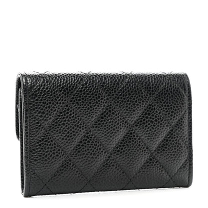 Chanel Caviar Quilted Flap Card Holder Black 3 of 9