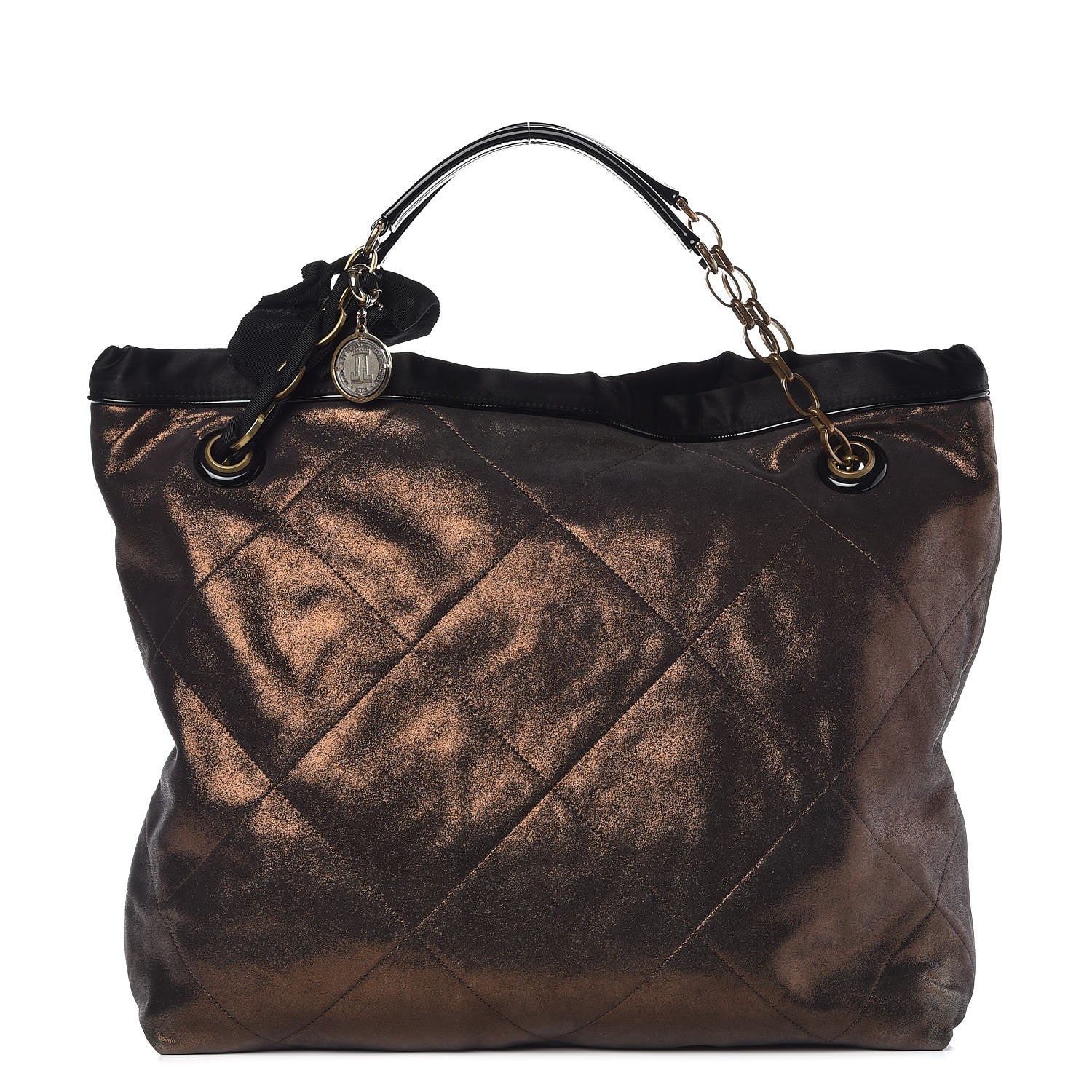 Lanvin Metallic Lambskin Quilted Amalia Cabas Tote 1 of 9