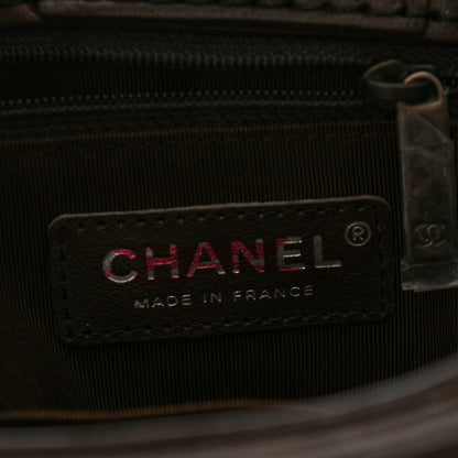 Chanel Calfskin Felt Sequin Embroidered Flap Shoulder Bag Brown 6 of 10