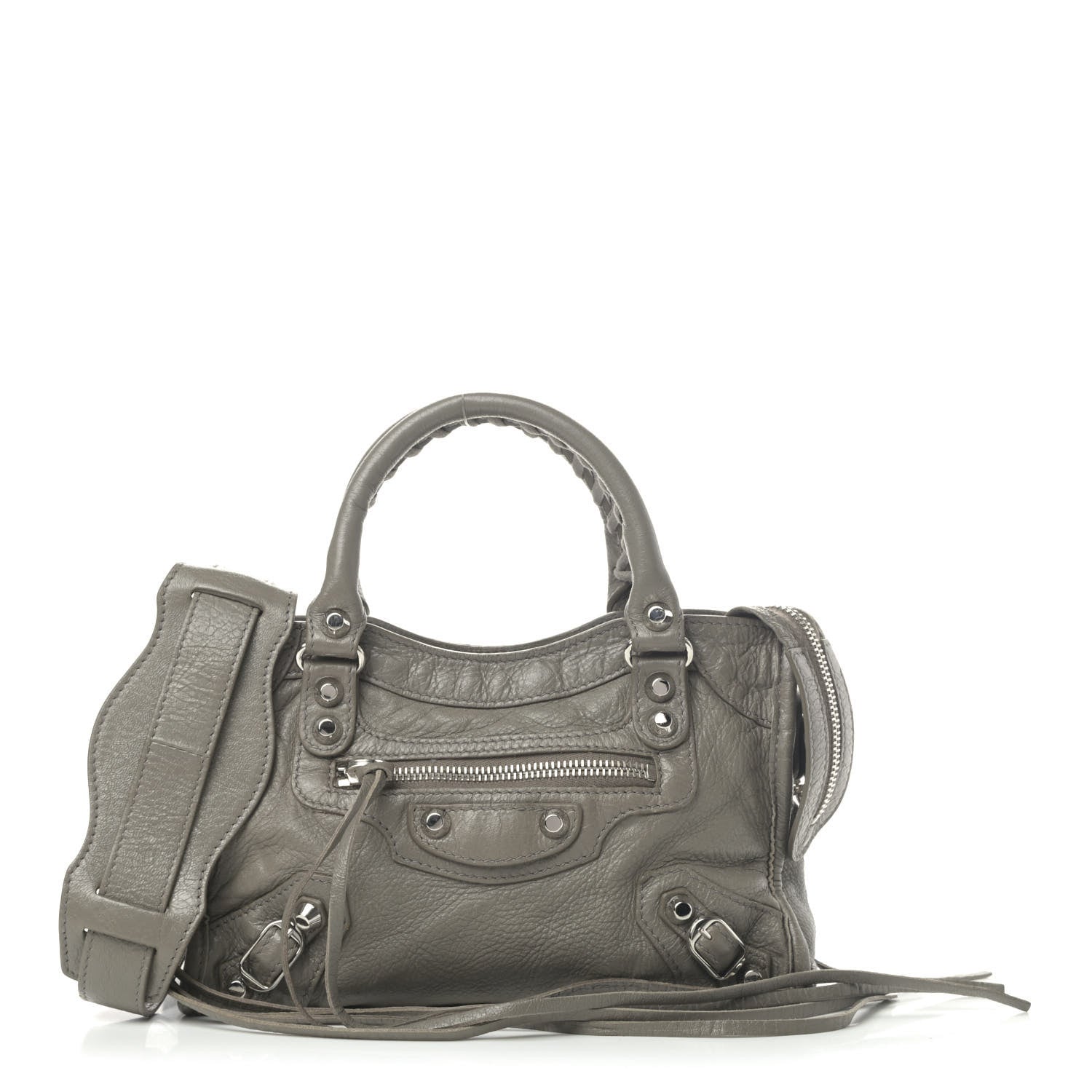 Balenciaga Agneau Classic Silver Hardware Mini City Beige Liege 1 of 4
