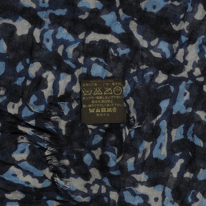 Louis Vuitton Cashmere Silk Lezard Etole Stole Blue 8 of 8