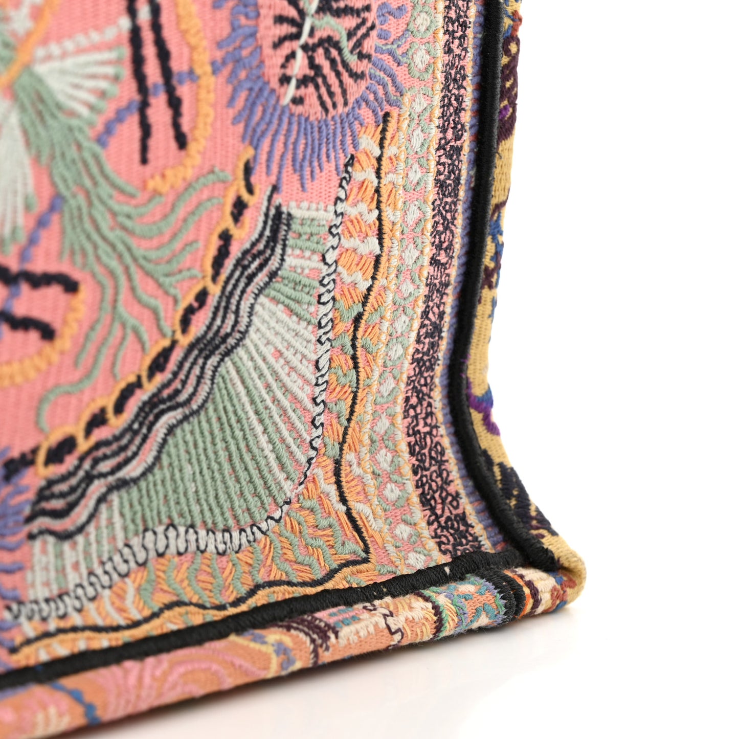 DIOR Canvas Embroidered Large In Lights Book Tote Multicolor