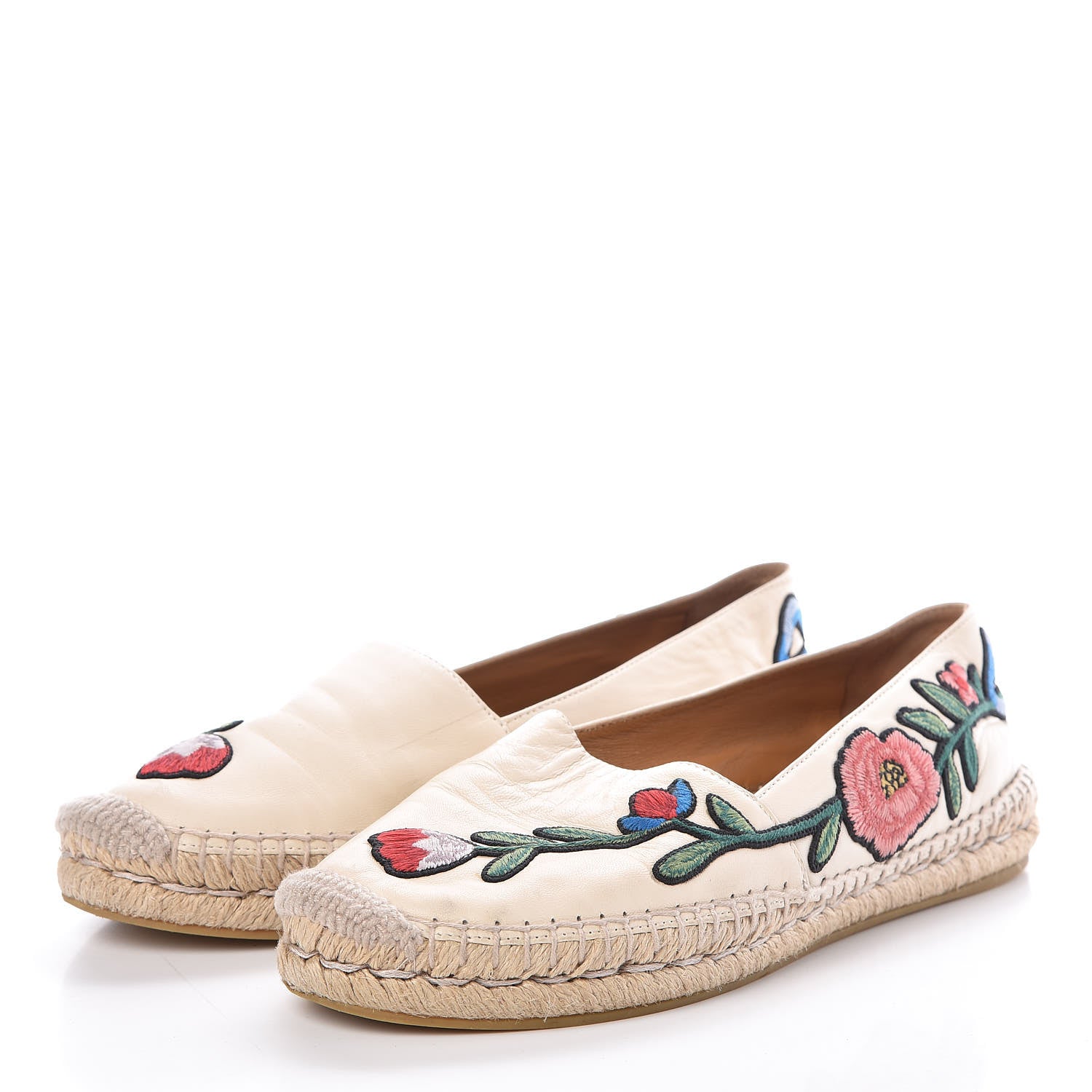 Gucci Nappa Ophelia Espadrilles 37.5 Mystic White 3 of 11
