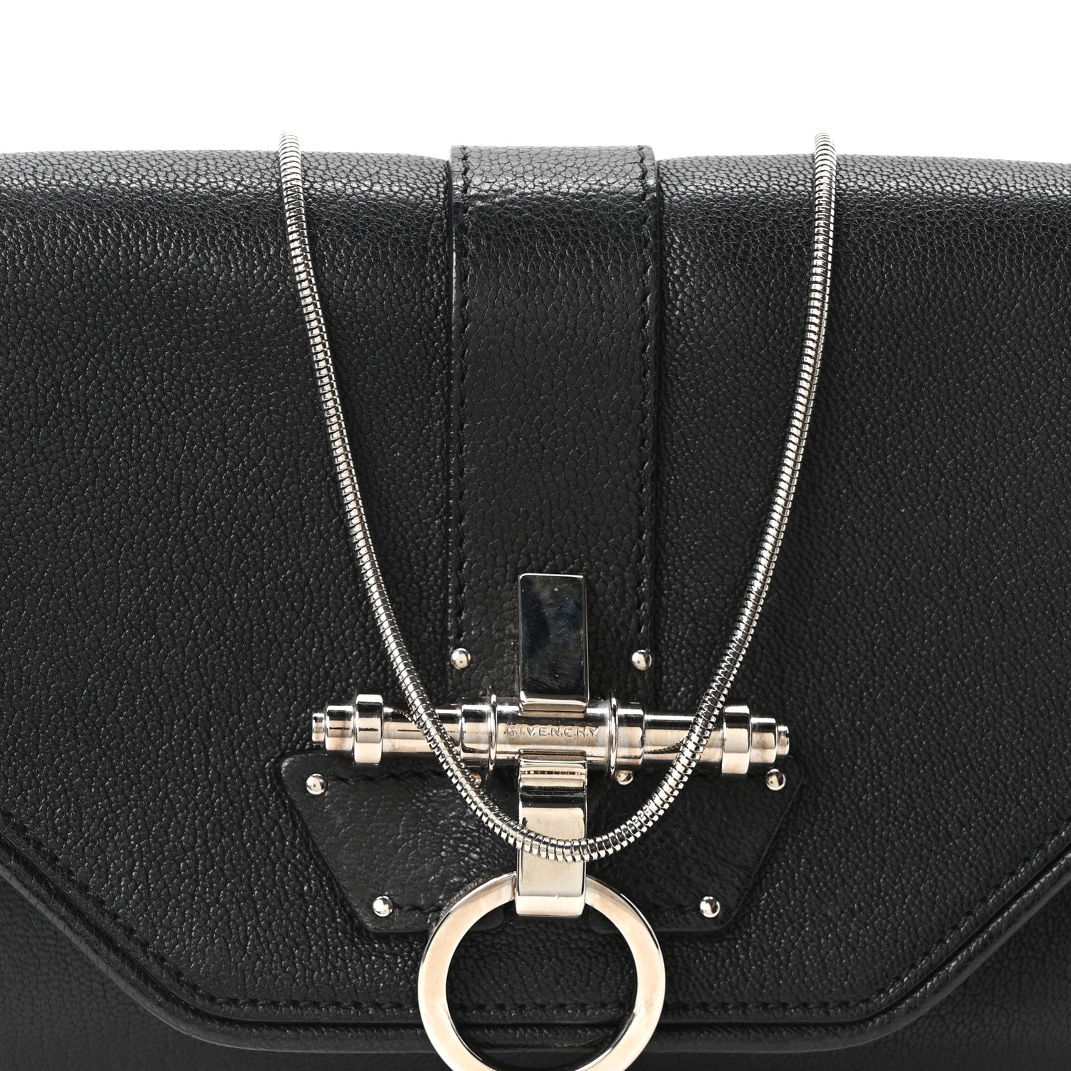 Givenchy Sugar Goatskin Obsedia Chain Shoulder Bag Black 8 of 10
