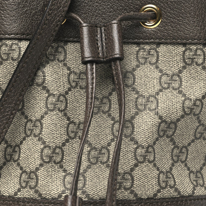 Gucci GG Supreme Monogram Web Mini Ophidia Bucket Bag Brown 8 of 10