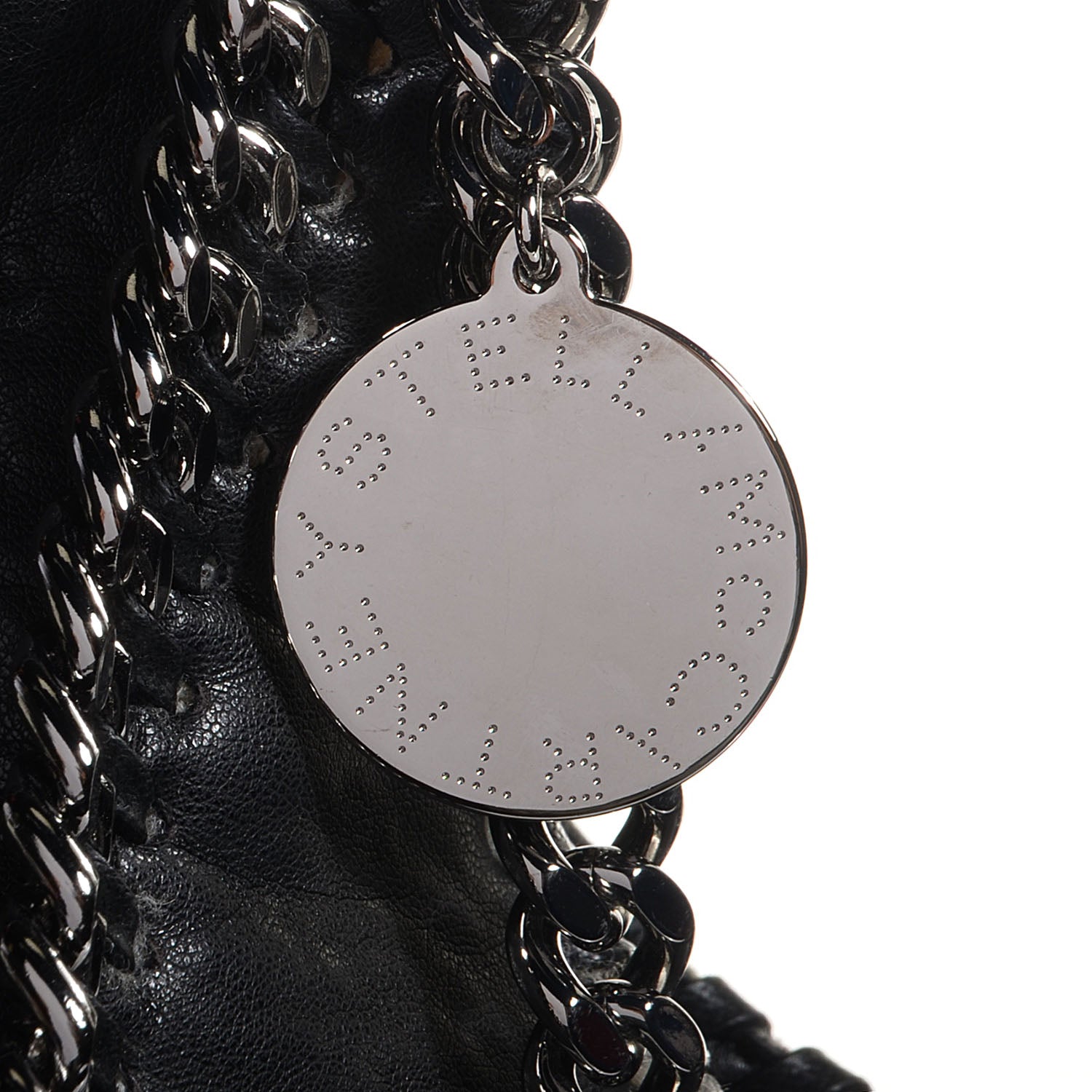 Stella McCartney Faux Leather Shearling Large Chain Link Falabella Black 9 of 9