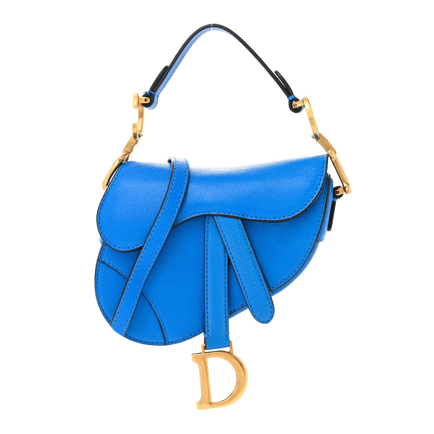 Christian Dior Micro Saddle Bag With Strap Blue 1 of 10