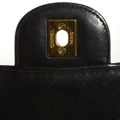 Chanel Lambskin Quilted Jumbo Flap Black 5 of 9