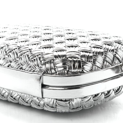 Bottega Veneta Metallic Calfskin Intrecciato Knot On Strap Silver 10 of 10