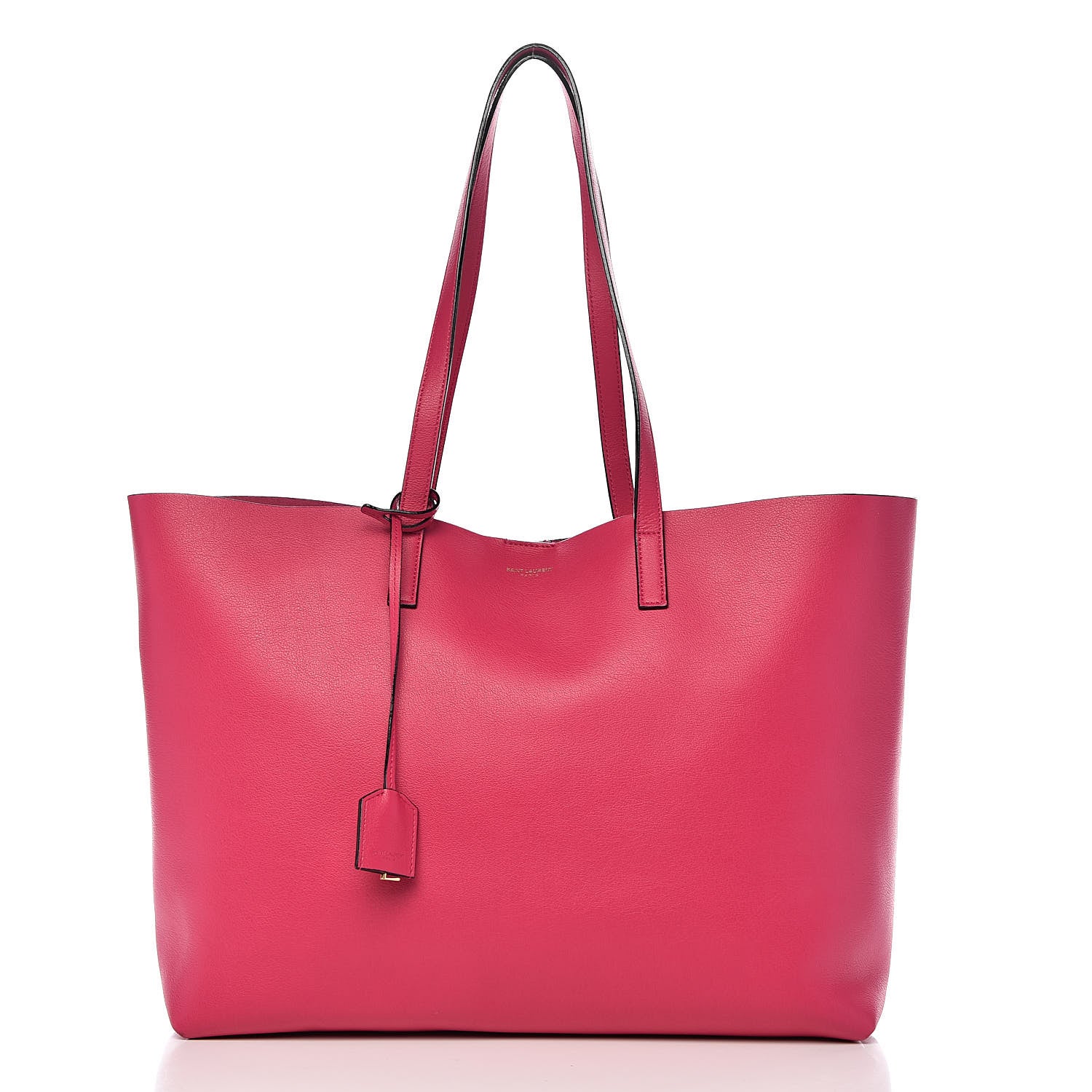 Saint Laurent Calfskin Large Shopping Tote Fuchsia 3 of 18