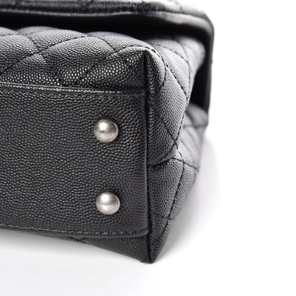 Chanel Caviar Lizard Quilted Mini Coco Handle Flap Black 6 of 10