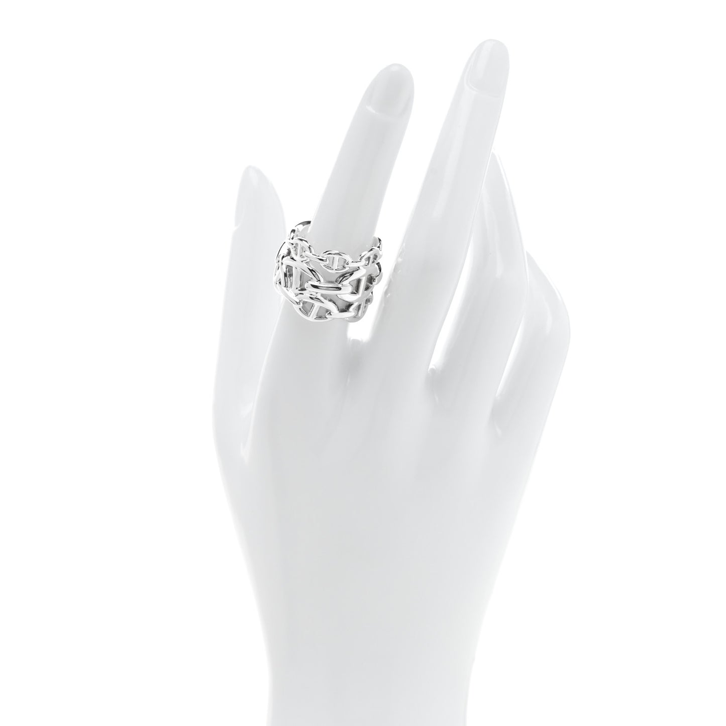Sterling Silver GM Chaine d'Ancre Enchainee Band Ring 55 7.25