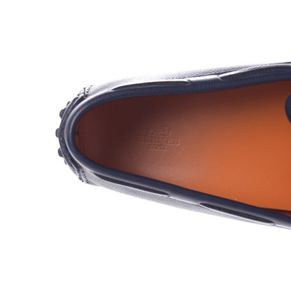 Hermes Epsom Mens Irving Driving Moccasin Loafers 45 Marine 8 of 8