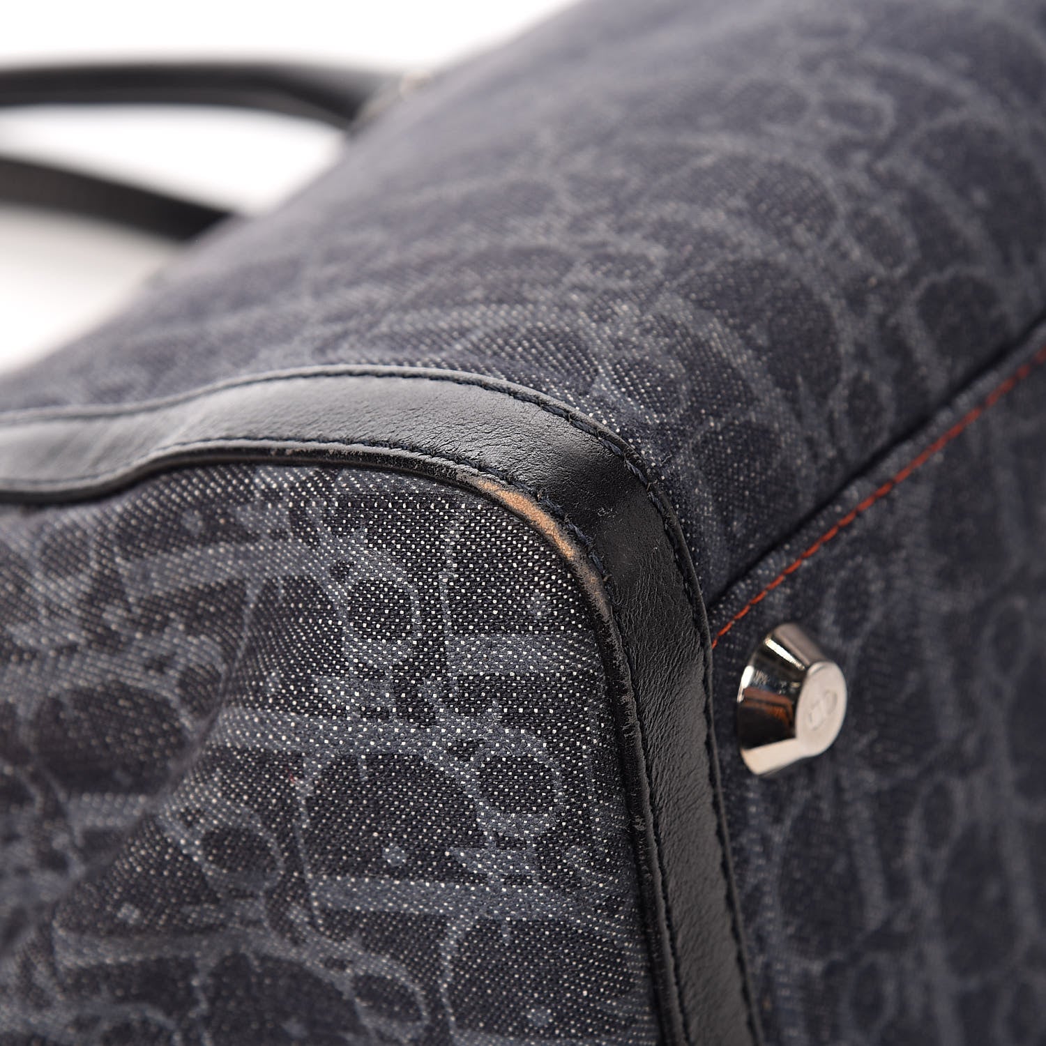 Christian Dior Denim Monogram Flight Tote Blue 11 of 14