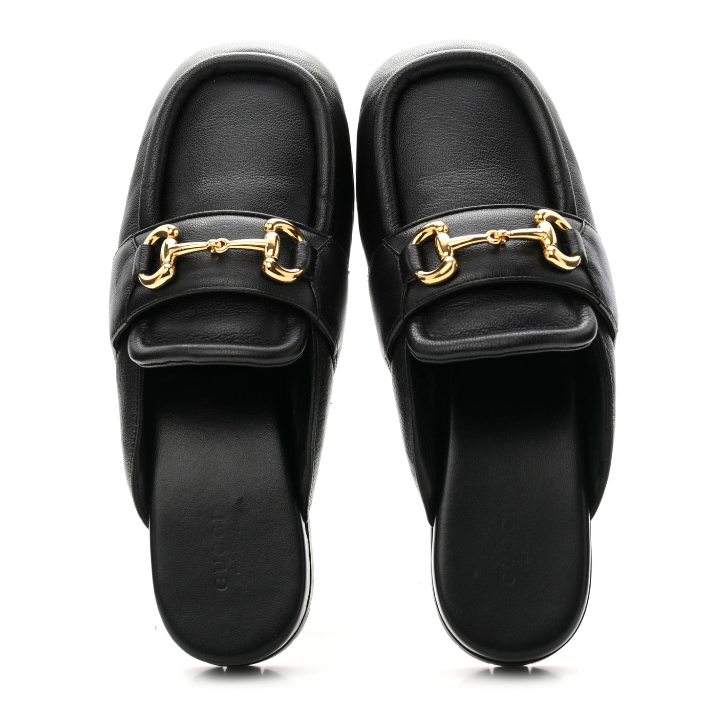 Goatskin Auroville Horsebit Mules 39.5 Black