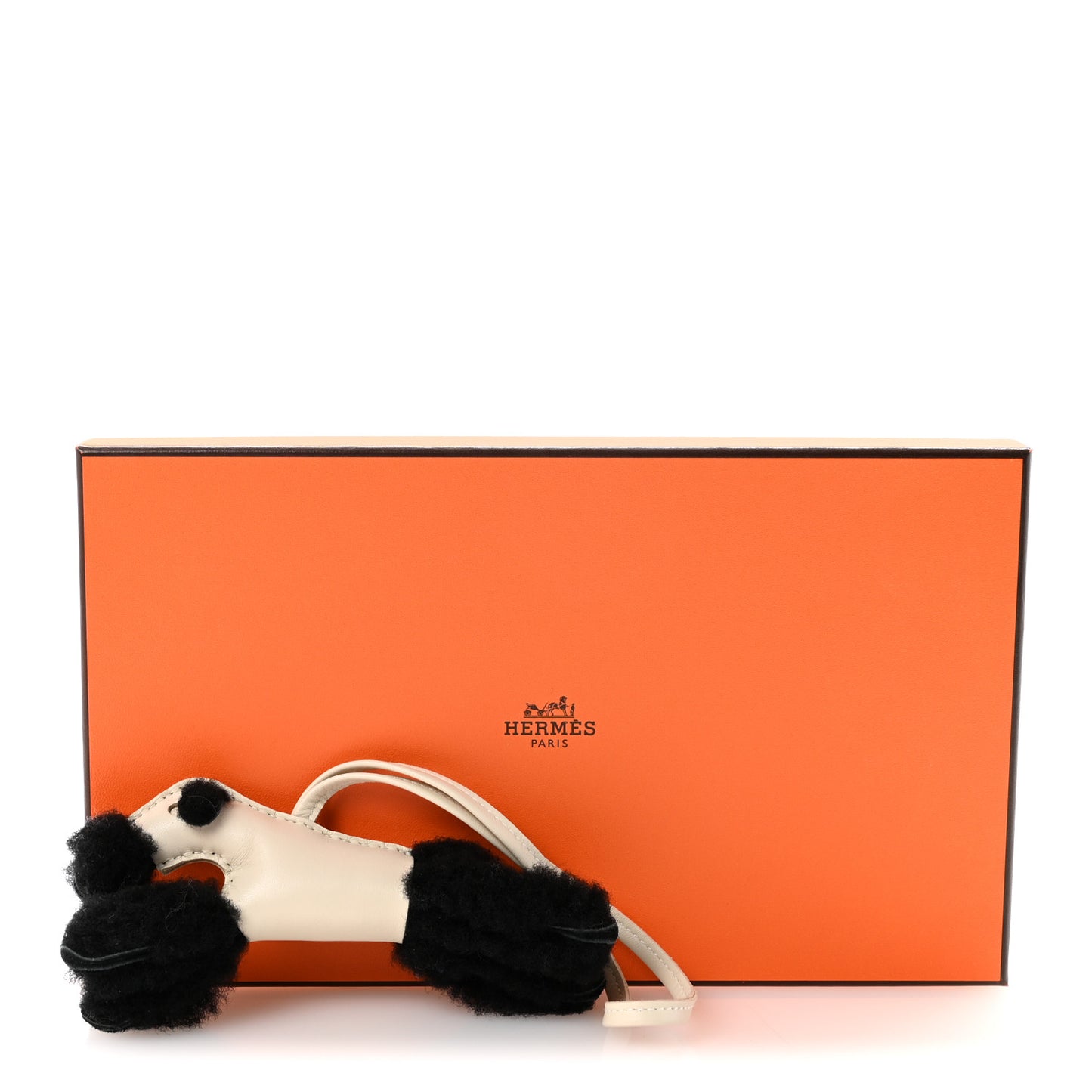 Milo Lambskin Shearling Budy Charm Black Craie