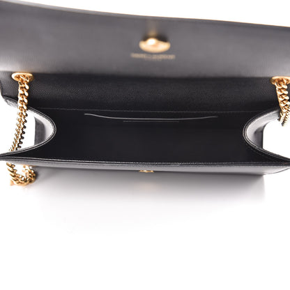 Saint Laurent Grain De Poudre Medium Classic Monogram Kate Satchel Black 5 of 9