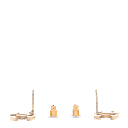 Chanel Crystal CC Earrings Gold 3 of 4