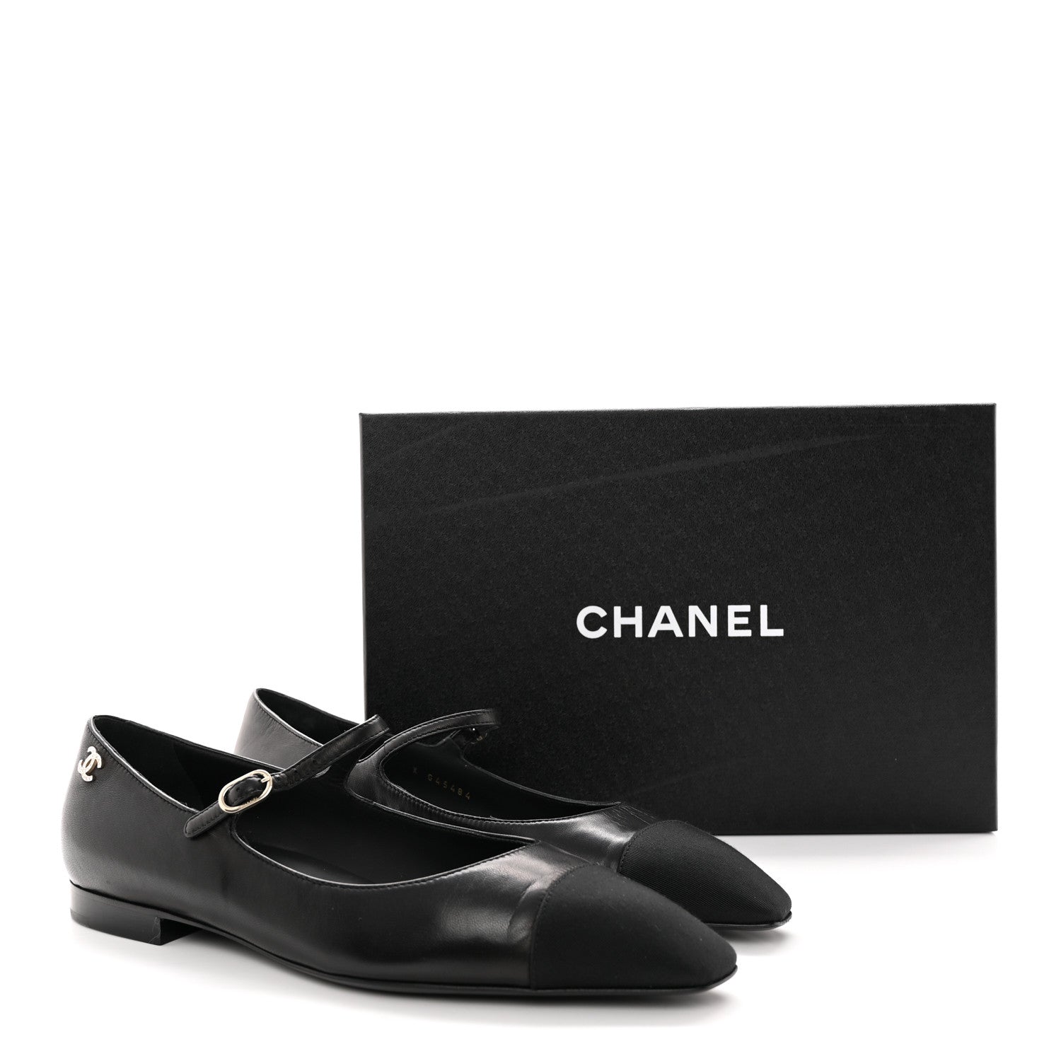 Chanel Lambskin Grosgrain Cap Toe CC Mary Jane Flats 39.5 Black 14 of 14