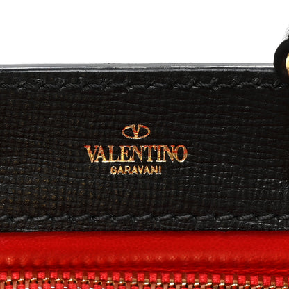 Valentino Garavani Grainy Calfskin Mini Rockstud Alcove Top-Handle Bag Black 8 of 13