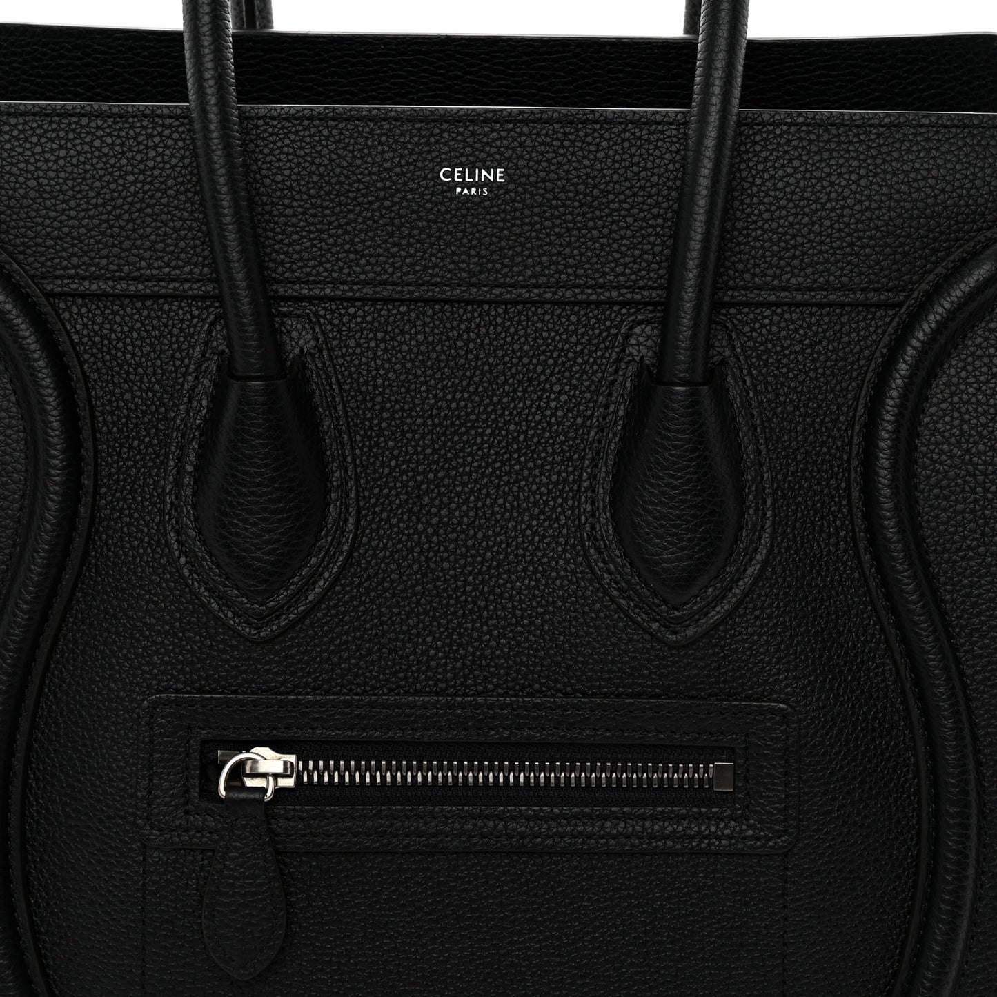 Drummed Calfskin Micro Luggage Black