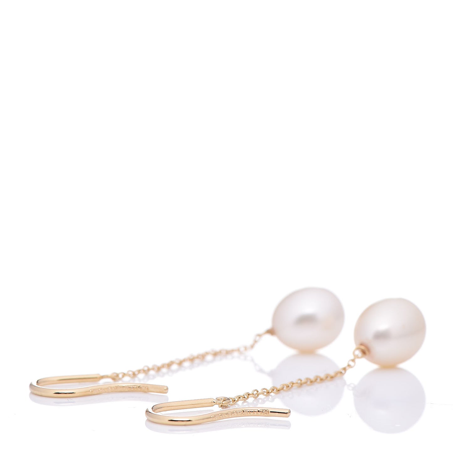 18K Yellow Gold Elsa Peretti Pearls By The Yard Drop Earrings