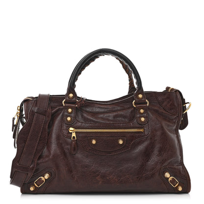 Balenciaga Agneau Giant 12 Gold Hardware City Cigare Fonce 1 of 12