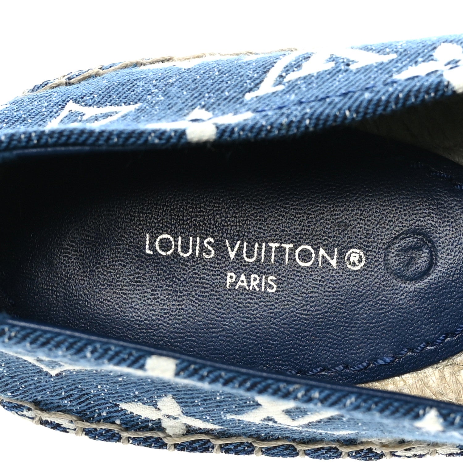 Louis Vuitton Monogram Denim Starboard Espadrille Flats 40 Blue 7 of 8