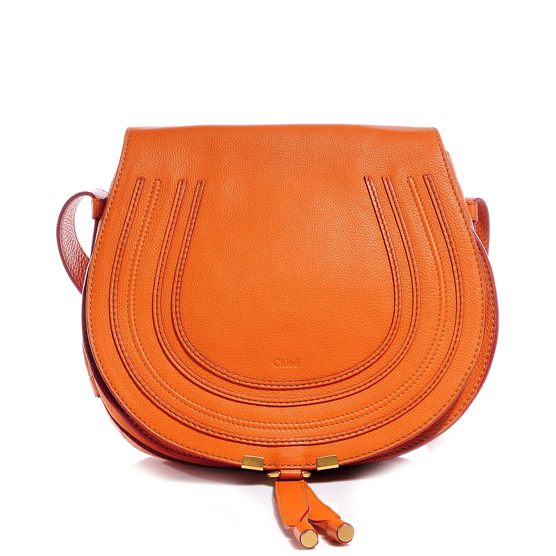 Chloe Calfskin Medium Marcie Round Crossbody Bag Indian Summer 1 of 9