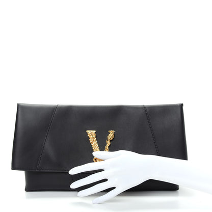 Versace Vitello Virtus First Line Clutch Black 2 of 9