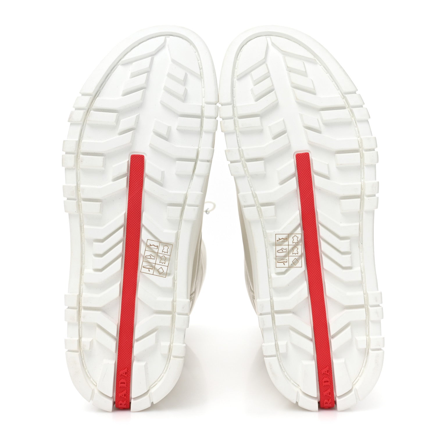 Prada Nappa Metal Triangle Logo Padded Moon Boots 36.5 White 5 of 9