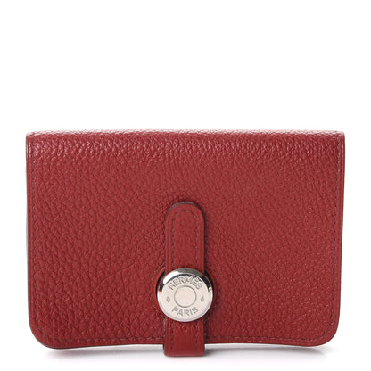 Hermes Togo Dogon Card Case Rouge Garance 1 of 8