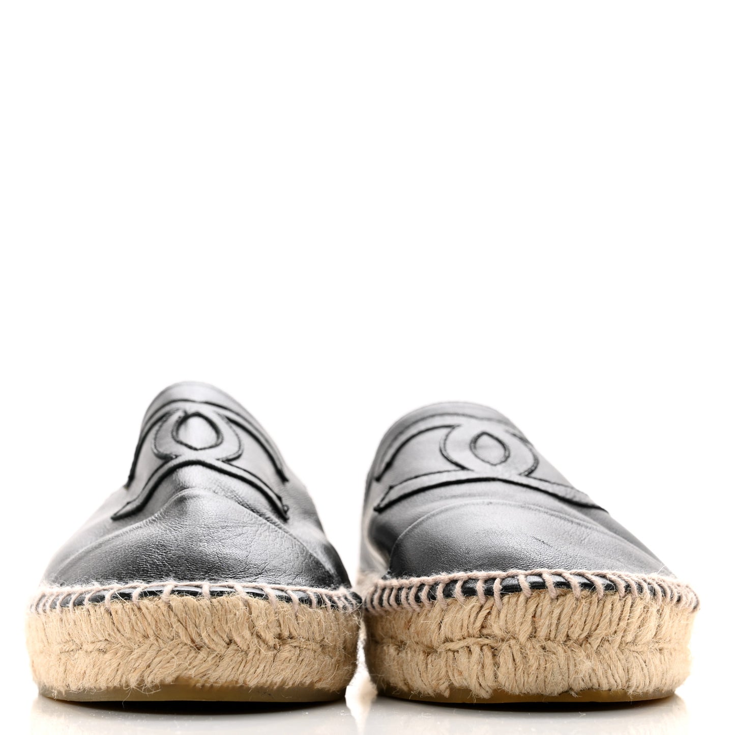Lambskin CC Espadrilles 40 Black