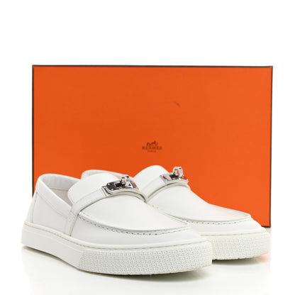 Hermes Calfskin Game Slip On Sneakers 38 White 8 of 8