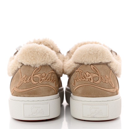 Christian Louboutin Suede Shearling Fun Vierissima Flat Sneakers 37 Atlas 37 5 of 11