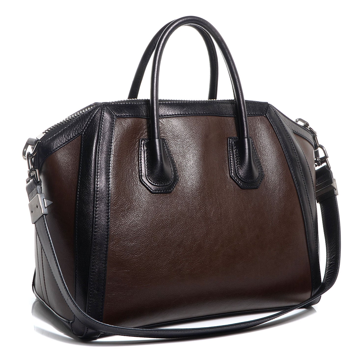 Calfskin Medium Bi-Color Antigona Brown Black