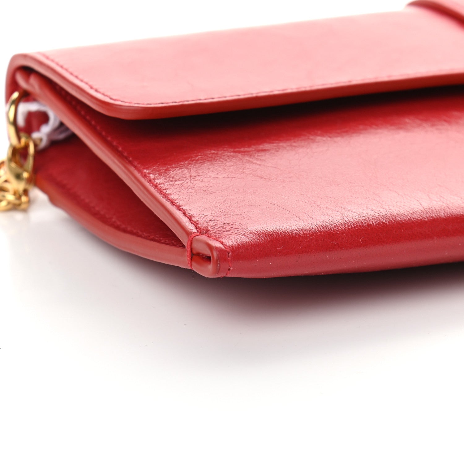 Christian Dior Crinkled Lambskin 30 Montaigne Clutch Red 7 of 8