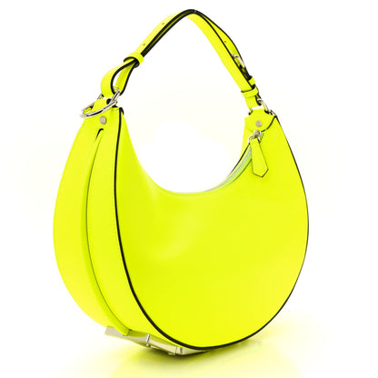 Fendi Vitello Grace Matte Small Fendigraphy Hobo Bag Neon Yellow 3 of 10