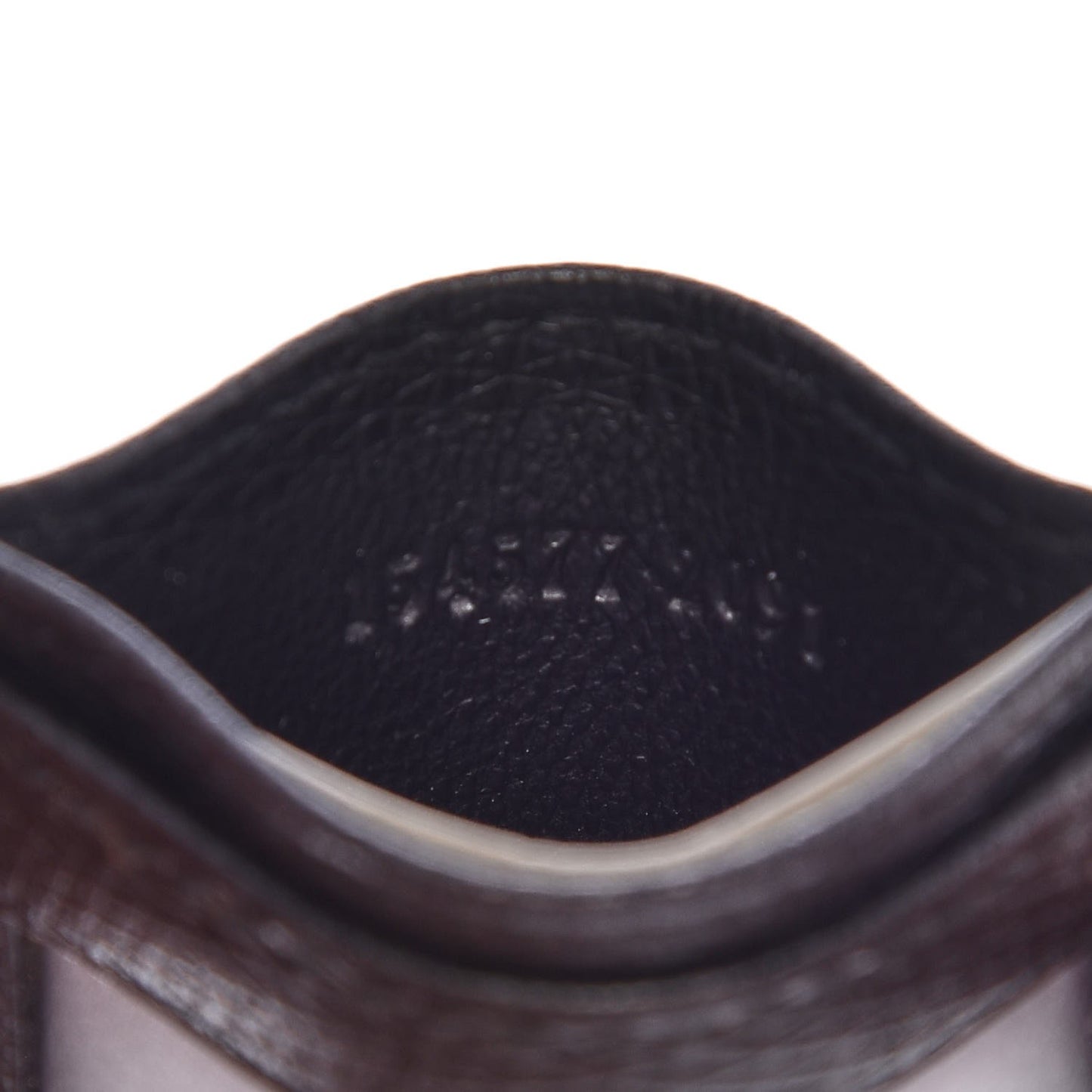 Textured Calfskin Card Case Black