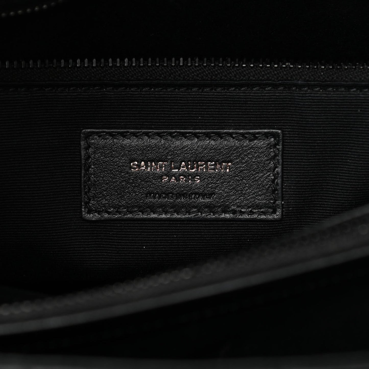 Calfskin Y Quilted Monogram Medium Loulou Chain Satchel Black