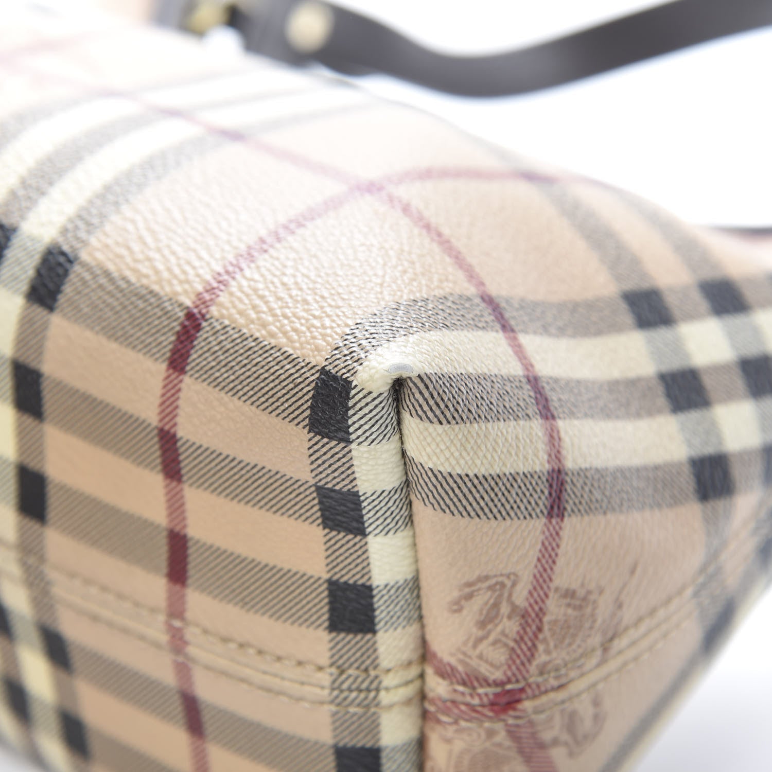 Burberry Haymarket Check Small Shoulder Bag Chocolate 11 of 13