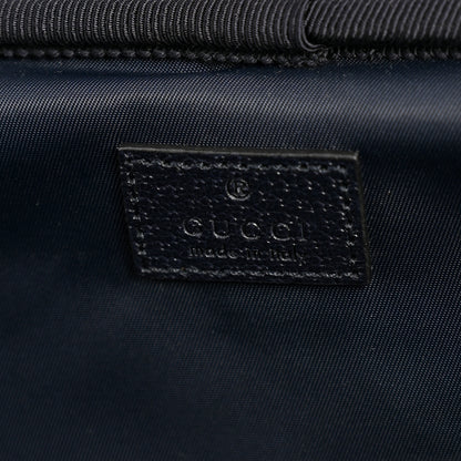 Gucci GG Supreme Monogram Textured Dollar Calfskin Web Savoy Cabin Plus Trolley Beige Blue 6 of 14