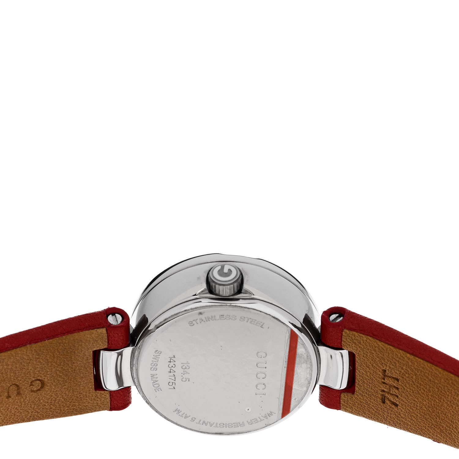 Gucci Stainless Steel Calfskin Diamond Mother of Pearl 27mm Guccissima Double Wrap Quartz Watch 4 of 5