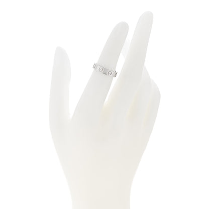 Cartier 18K White Gold Diamond 3.5mm LOVE Wedding Band Ring 48 4.5 2 of 4